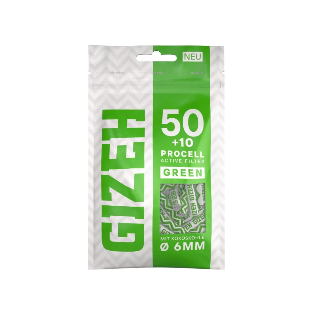 GIZEH ProCell Active Filter Ø 6mm (60 Stück) - 4 Farben Gizeh